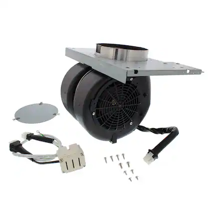 Front. Zephyr - Motor 600 CFM Internal Blower with Plate for Range Hood - Black.