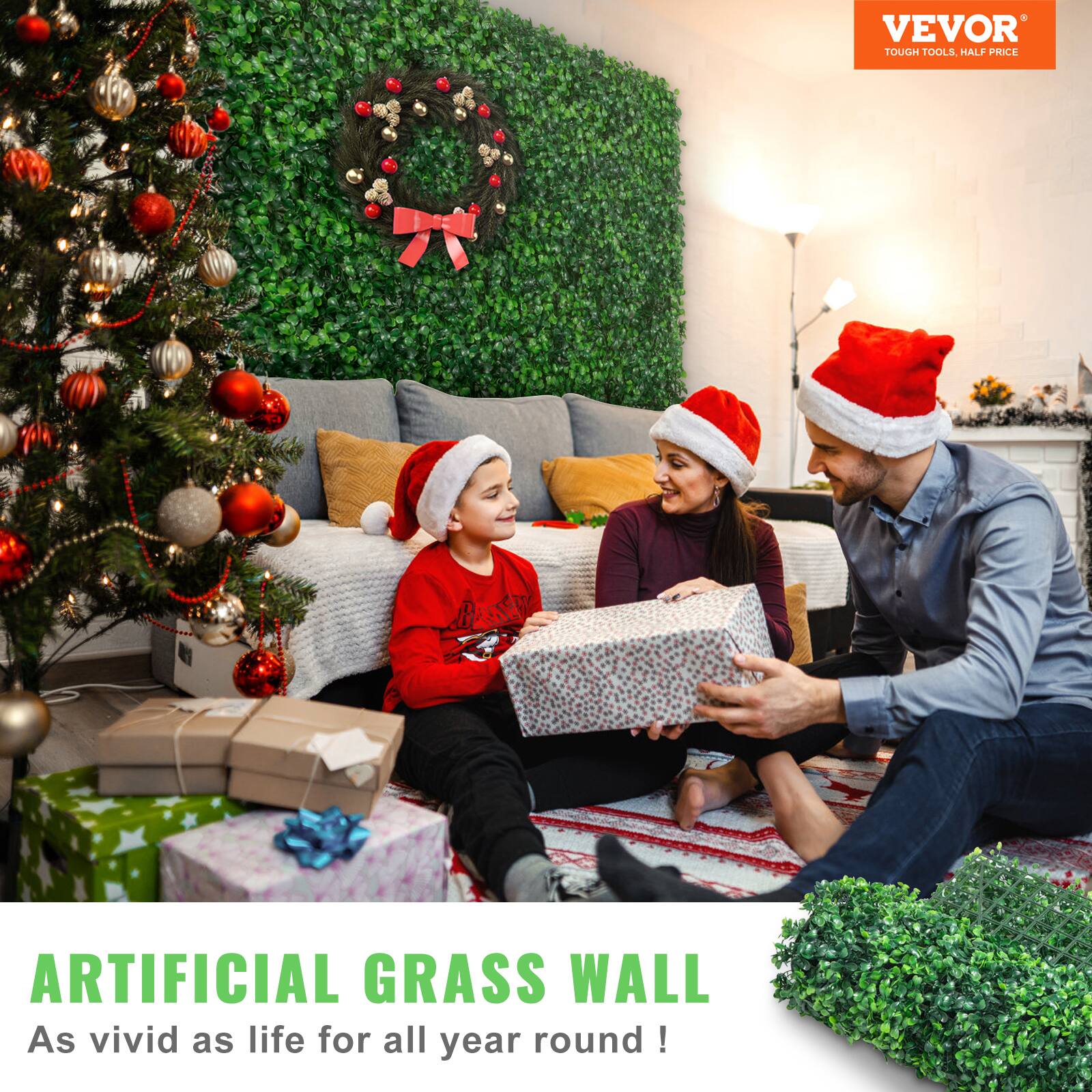VEVOR TOUGH TOOLS. HALF PRICE
Win ARTIFICIAL GRASS WALL
As vivid as life for all year round!