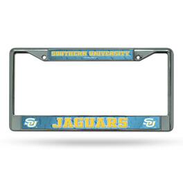 Rico Industries - Southern University Jaguars Chrome Metal License Plate Frame - Multi