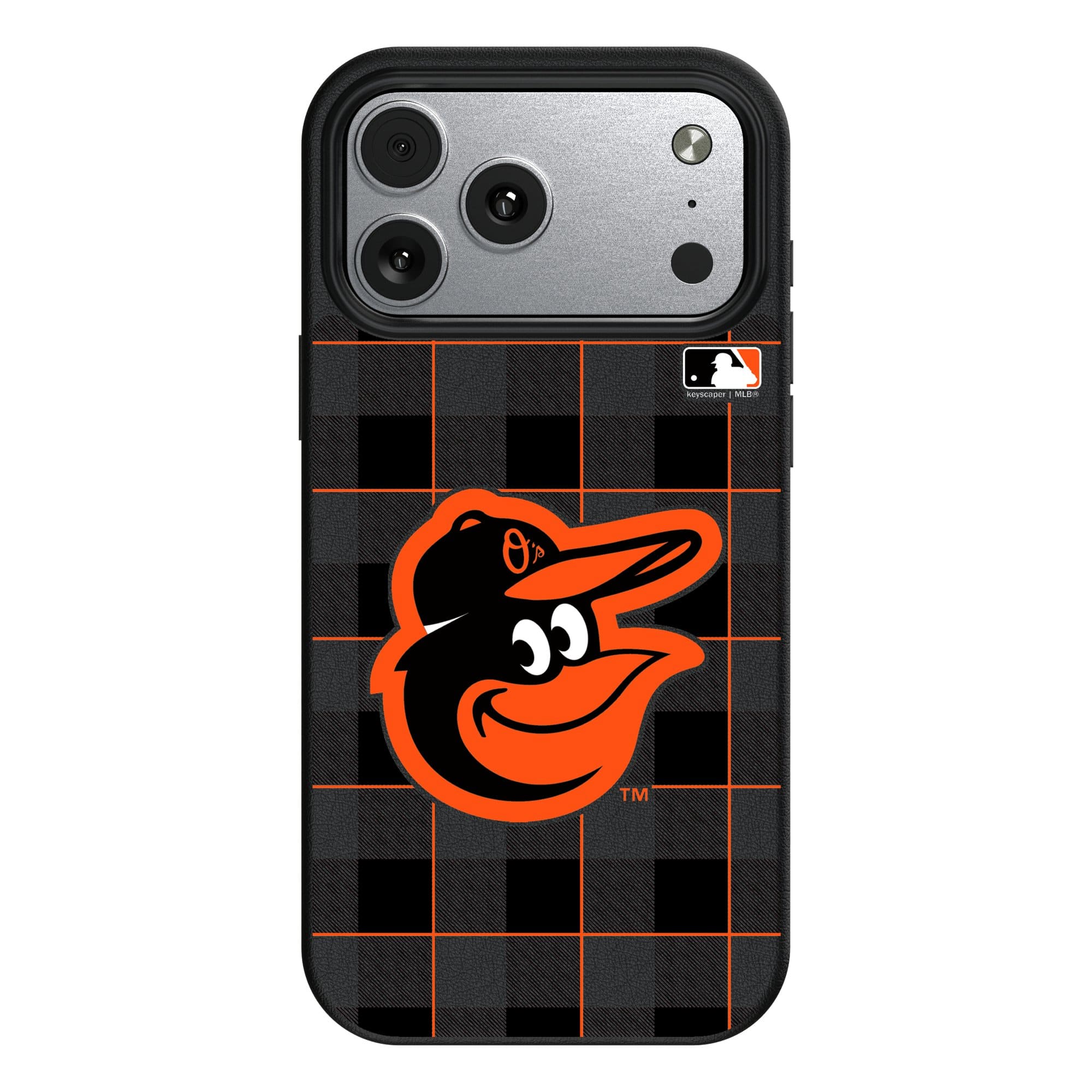 Keyscaper - MLB - Baltimore Orioles Plaid Magnetic Bump iPhone Case - 17 - Black price history on PriceWatchPro