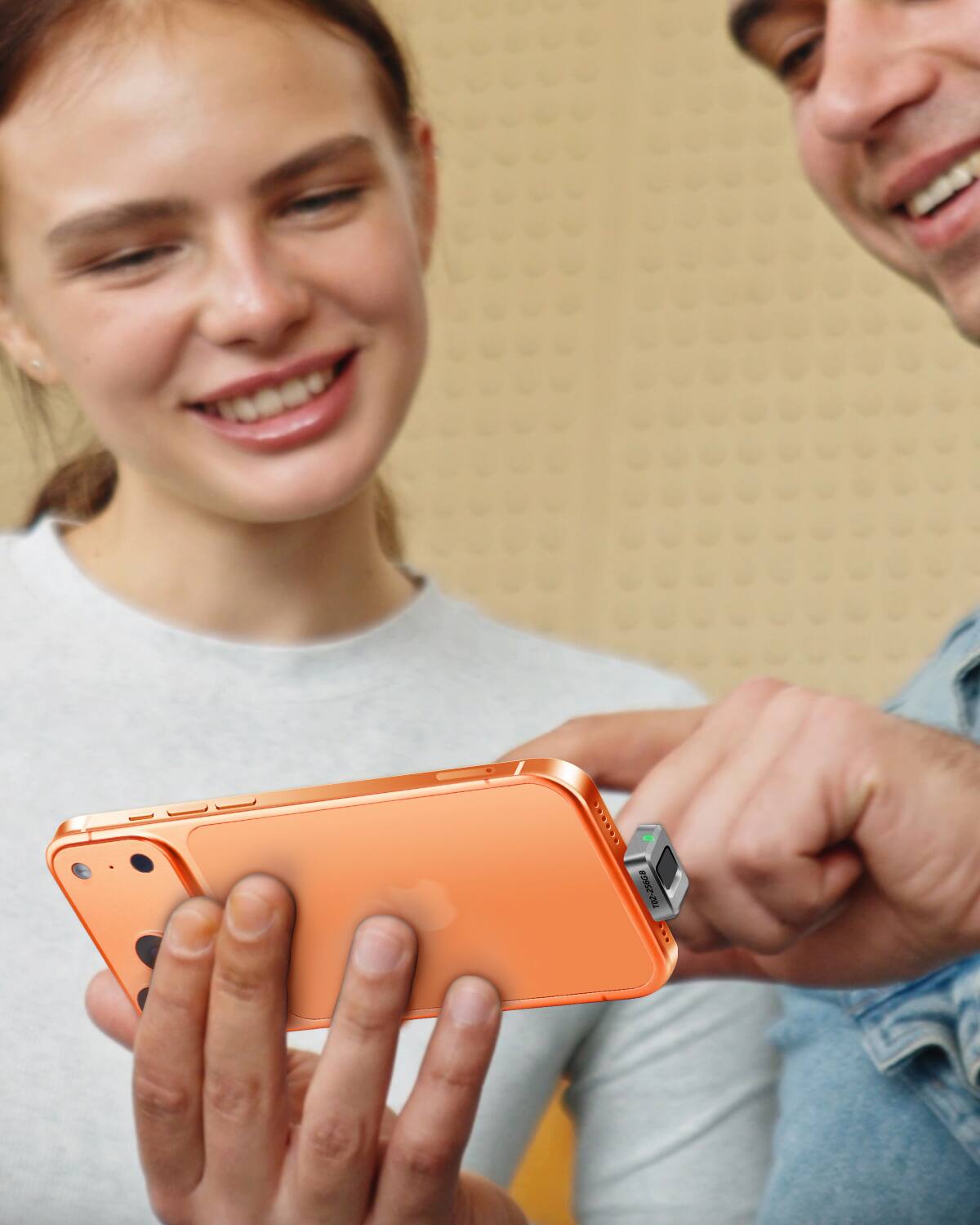 Alt View 6. TWOPAN - Nano SSD 256GB, USB-C External SSD with Fingerprint Encryption, Compatible with iPhone 17/16/15, MacBook, iPad, Android - Grey.