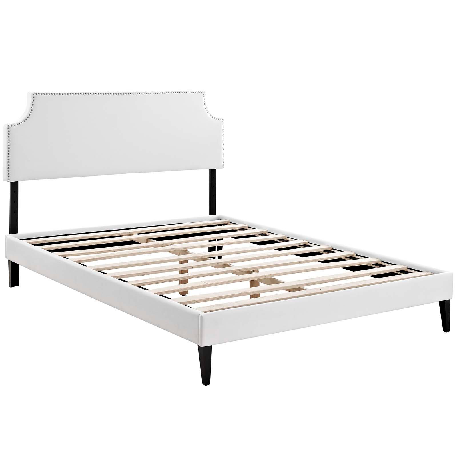 Left. Modway - Maisie Stainless Steel Queen Bed Frame - White.