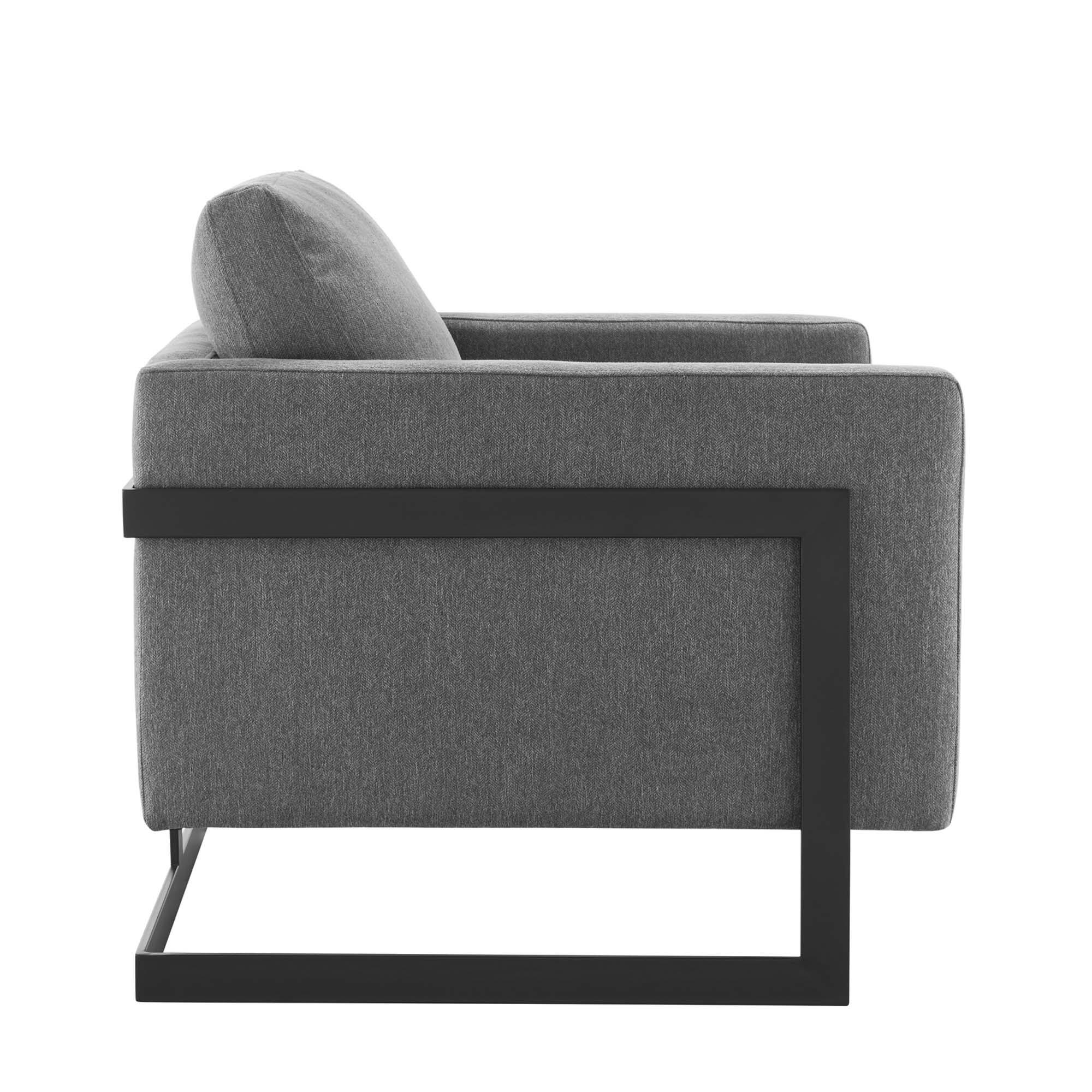 Alt View 1. Modway - Posse Upholstered Fabric Accent Chair by Modway - Black Charcoal.