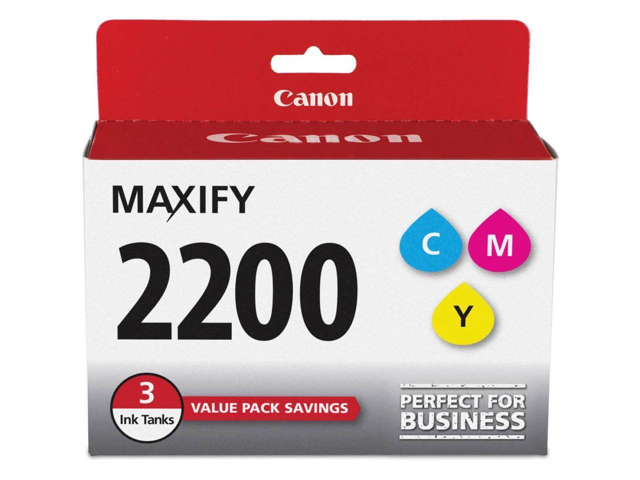 Canon MAXIFY 2200  
3 Ink Tanks  
VALUE PACK SAVINGS  
PERFECT FOR BUSINESS