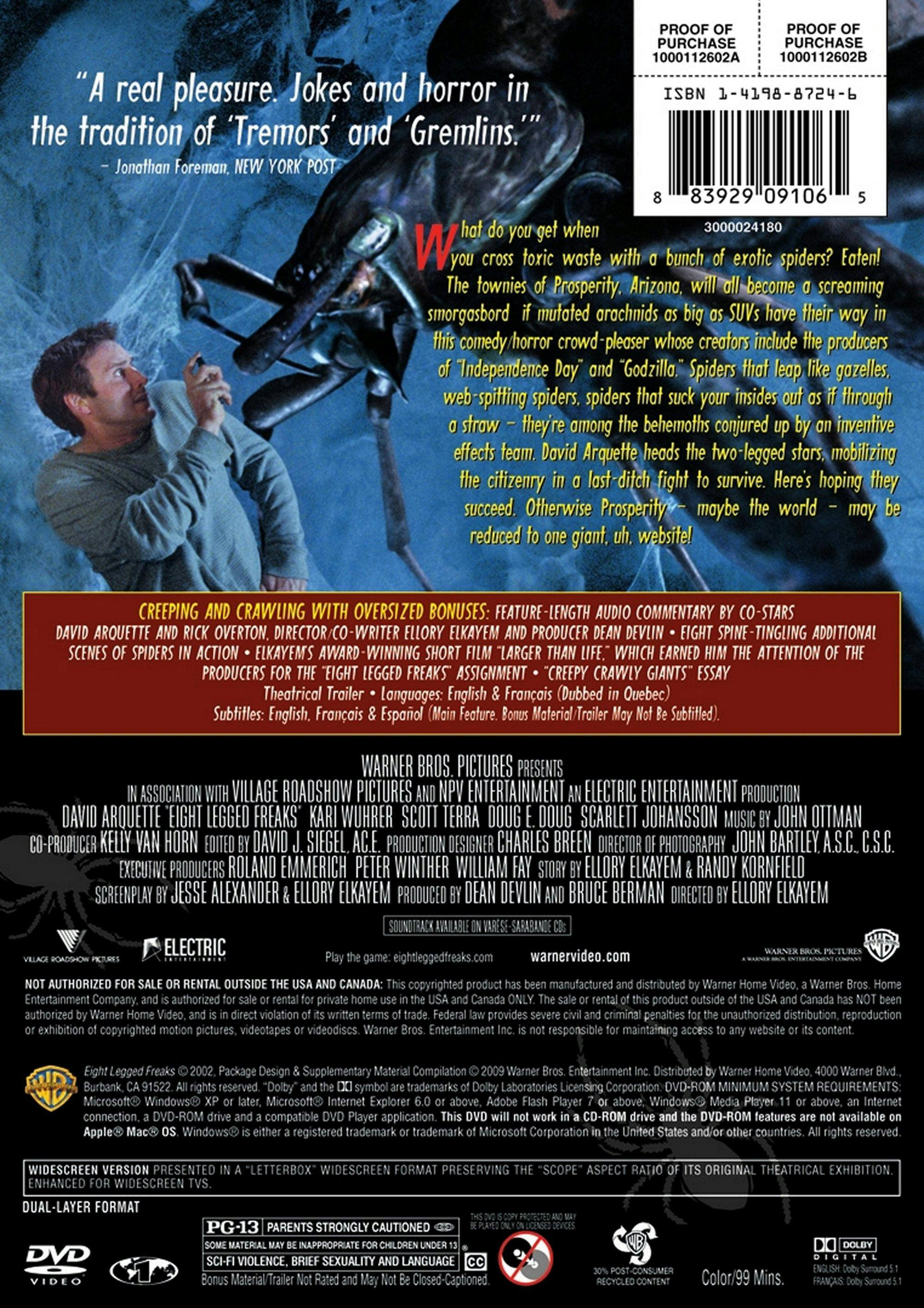 Back. Eight Legged Freaks (DVD New Packaging) [DVD].