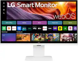 LG - 32" IPS 4K UHD 60Hz 5ms Smart Monitor with HDR10 (HDMI, USB-C) - White - Front_Zoom