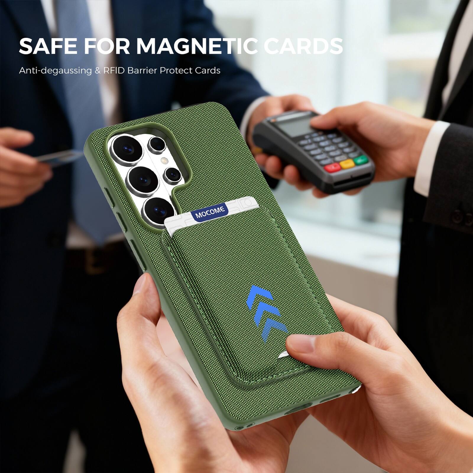 SAFE FOR MAGNETIC CARDS  
Anti-degaussing & RFID Barrier Protect Cards