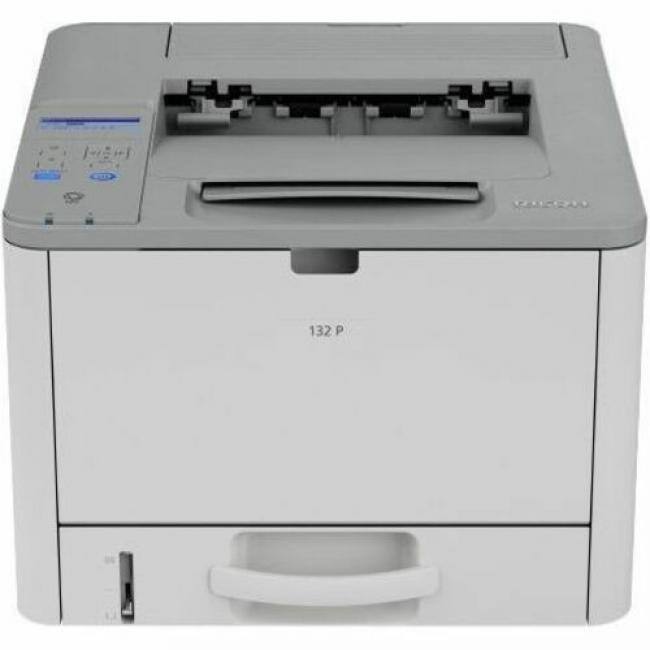 Front. Ricoh - Ricoh 132 p Desktop Wired Laser Printer - Monochrome - 34 ppm Mono - 1200 x 1200 dpi Print - 300 Sheets Input - Ethernet - Monochrome.