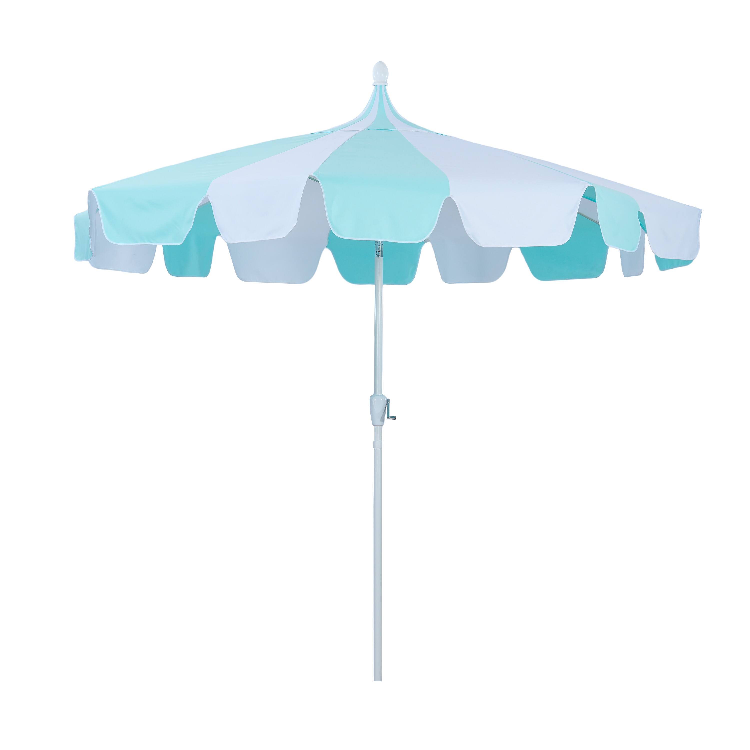 Mondawe - 10 ft. Pagoda Patio Umbrella with Crank Lift and Tilt Adjustable - Aqua