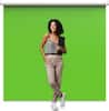 Front. KHOMO GEAR - Green Screen 84 x 84 in – XL Pull-Down Backdrop with White Case for Video, Editing & Photography.