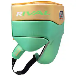 RIVAL - Boxing Professional Groin Protector with Laces - Small - Green/Gold