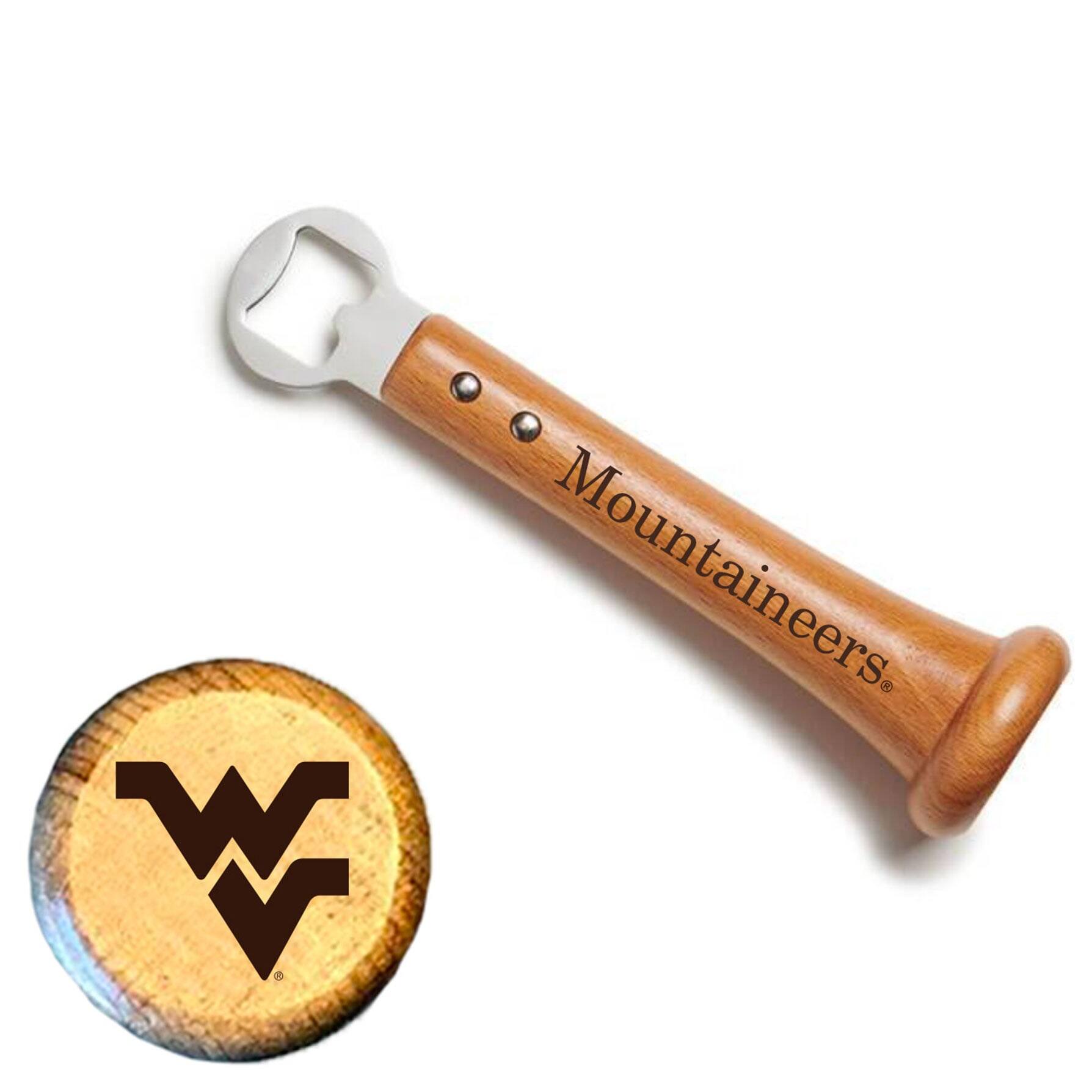 Front. Baseball BBQ - West Virginia Mountaineers Pickoff Bottle Opener - Multicolor.