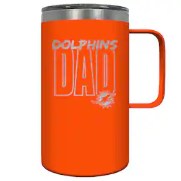 Great American Products - Miami Dolphins Dad 18oz. Hustle Travel Mug - Multicolor