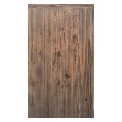Alt View 3. LUCKY ONE - Freestanding Farmhouse Accent Cabinet with 4 Doors Adjustable Shelves for Living Room Entryway - Natural Wood+Brown.