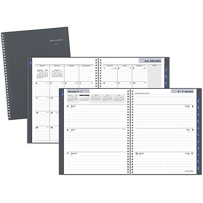 AT-A-GLANCE - 2026 DayMinder 8.5" x 11" Weekly & Monthly Planner, Poly Cover - Gray