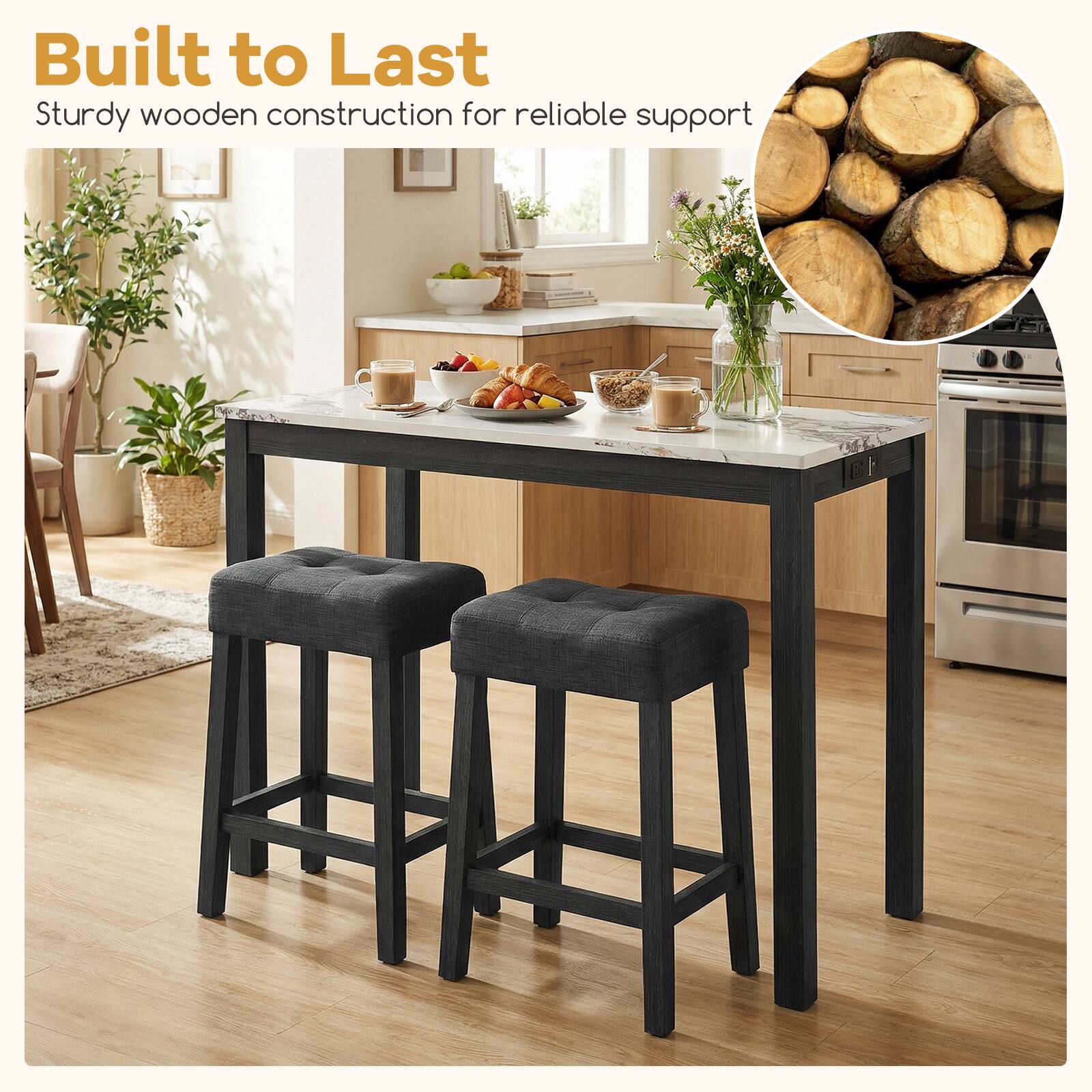 Built to Last  
Sturdy wooden construction for reliable support