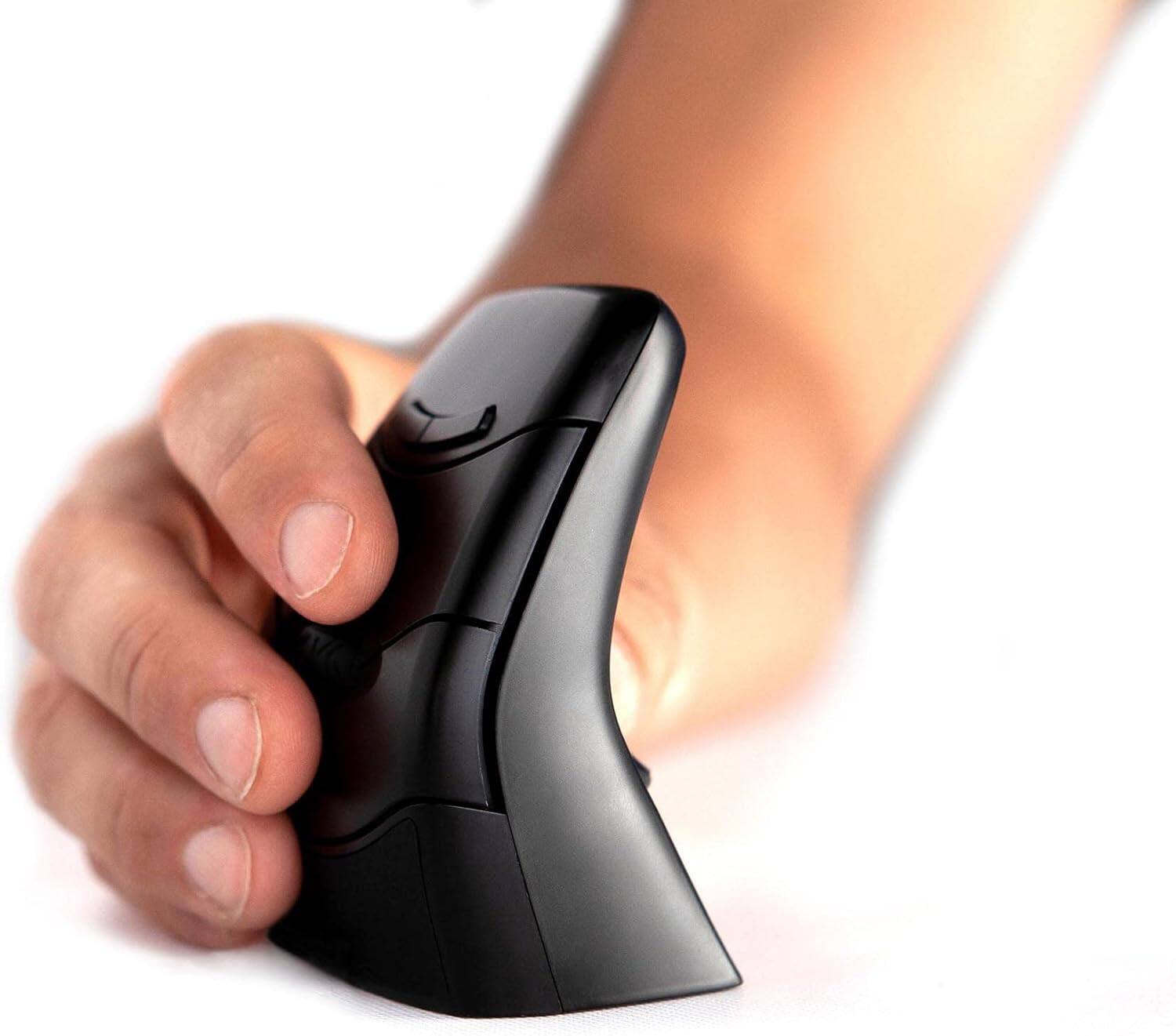 Left. KINESIS - Kinesis DXT Mouse 3 Wireless Ergonomic Vertical Mouse (PD3DXT3-WR) – Ambidextrous, USB Receiver - Black.