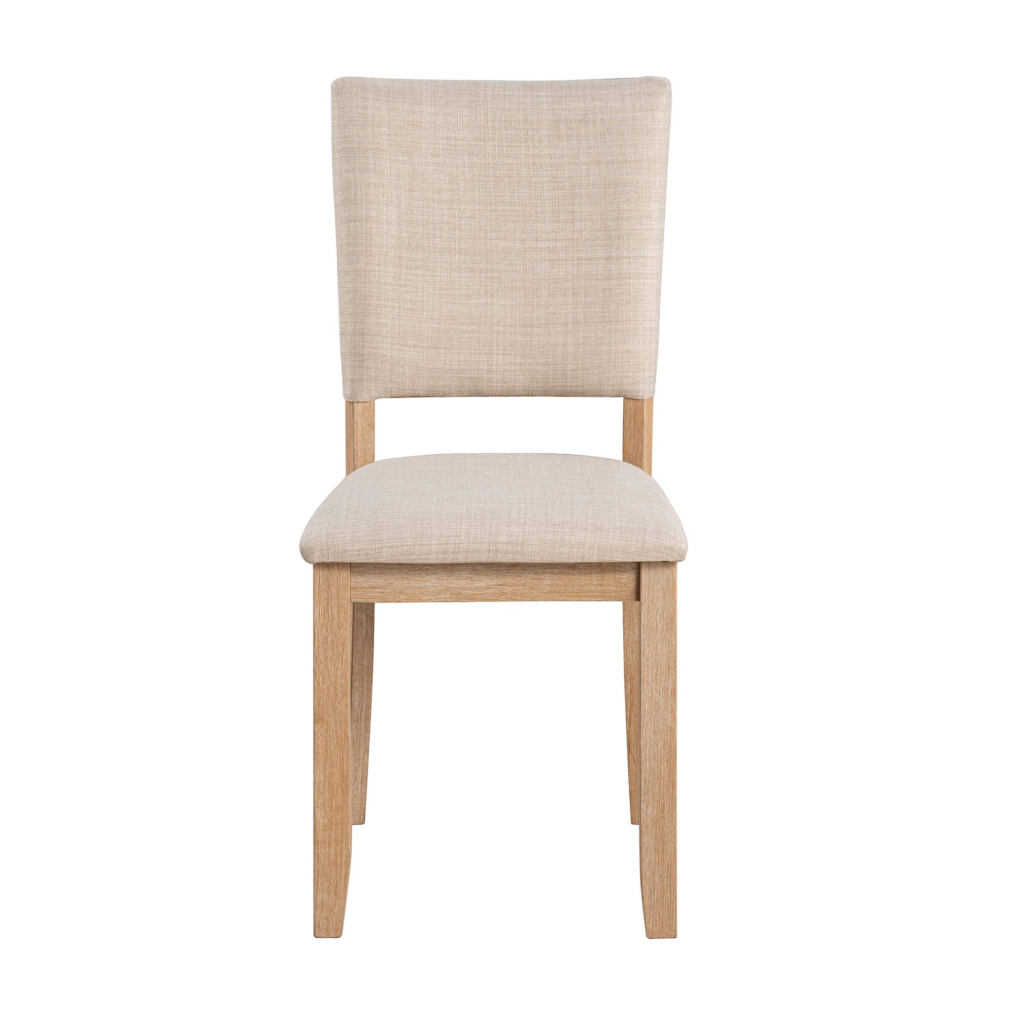 Alt View 2. Vaczon - Transitional Upholstered Dining Chair, Fabric Seat & Back, Padded Cushioned Accent Chair for Kitchen Dining Room - Natural.