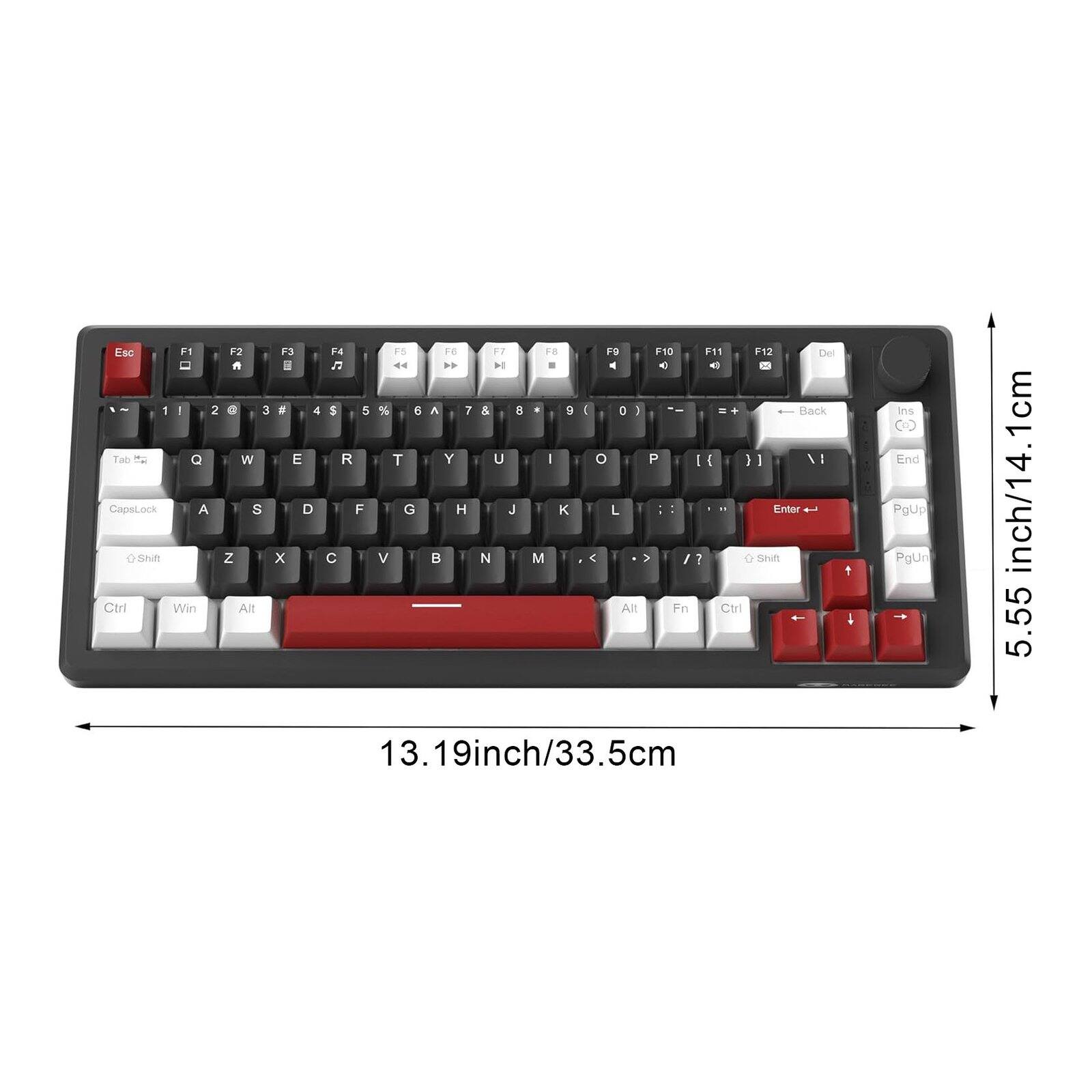 Esc F1 F2 F3 F4 F5 F6 F7 F8 F9 F10 F11 F12 Del A ? <<  H II A o <) 1 | 2 e 3  4 $ 5 % 6  7 & 8 f 9 I 0 Back Tab Q W E R T Y U | O P {{ }] 1/ - CapsLock A S D F G H J K L Enter t &Shift Z X C V  N M  > /? + Shift Ctrl Win Alt Alt Fn Ctrl 13.19inch/33.5cm

Ins End PgUp PgDn

inch/14.1cm 5.55