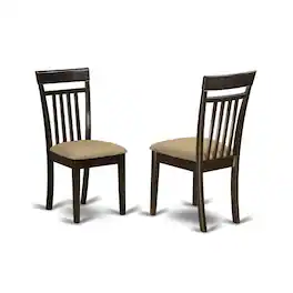 East West Furniture - CAP5S-CAP-C 5 PC Formal Dining room set - Dining Table Top and 4 Dining Chairs - Cappuccino