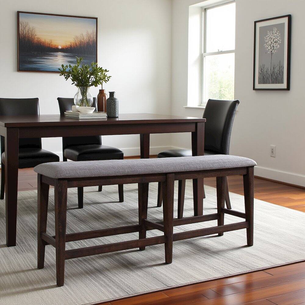 Back. Starlight Canyon Home - Brown Wooden Dining Bench – Versatile Bedroom or Entryway Bench Seat - Brown.
