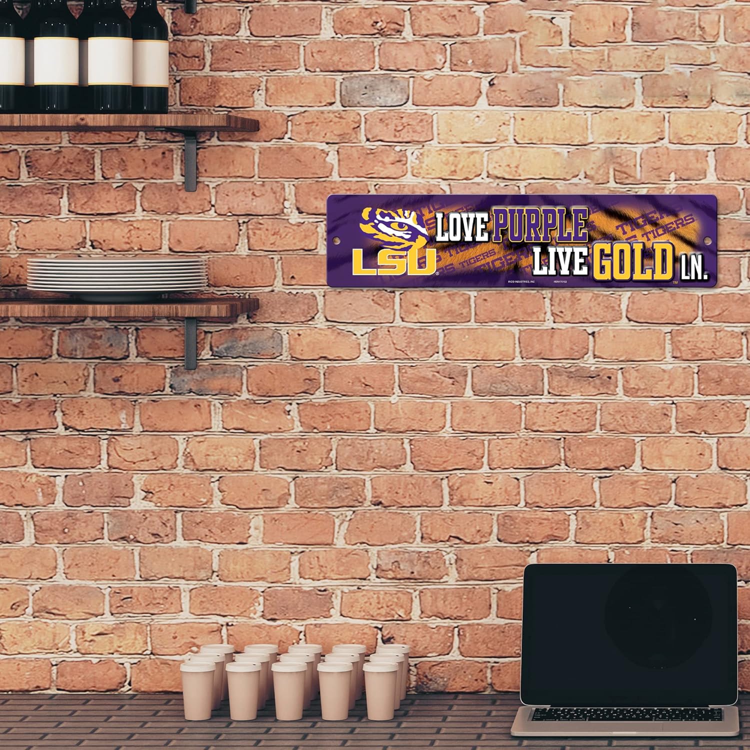 LOVE PURPLE LIVE GOLD IN.  
LSU  
TIGERS