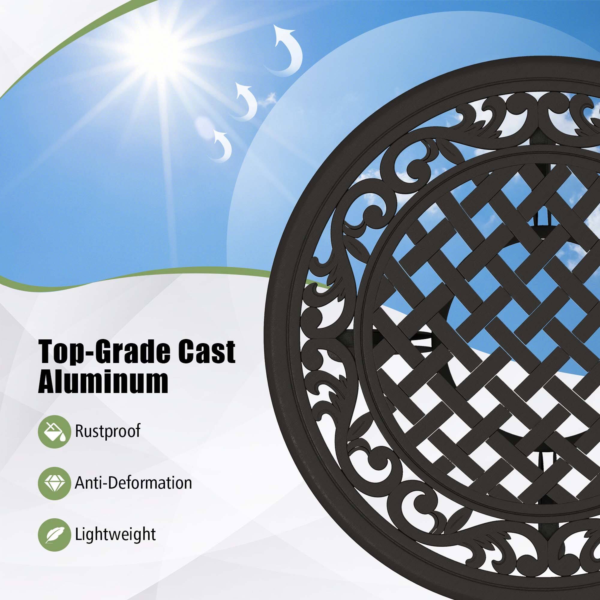 Top-Grade Cast Aluminum

Rustproof
Anti-Deformation
Lightweight