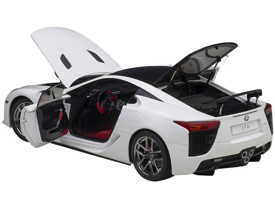 Podcoc Model Lexus LFA Whitest White with Carbon Top 1/18 Model Car by Autoart ...