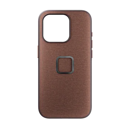 Front. Peak Design - Everyday Fabric Case v2 for iPhone 15 Pro - Redwood.