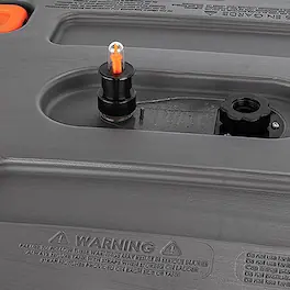 Camco - Rhino Easy to Install 1.5 Inch Diameter RV Tote Tank Gauge, Black/Orange