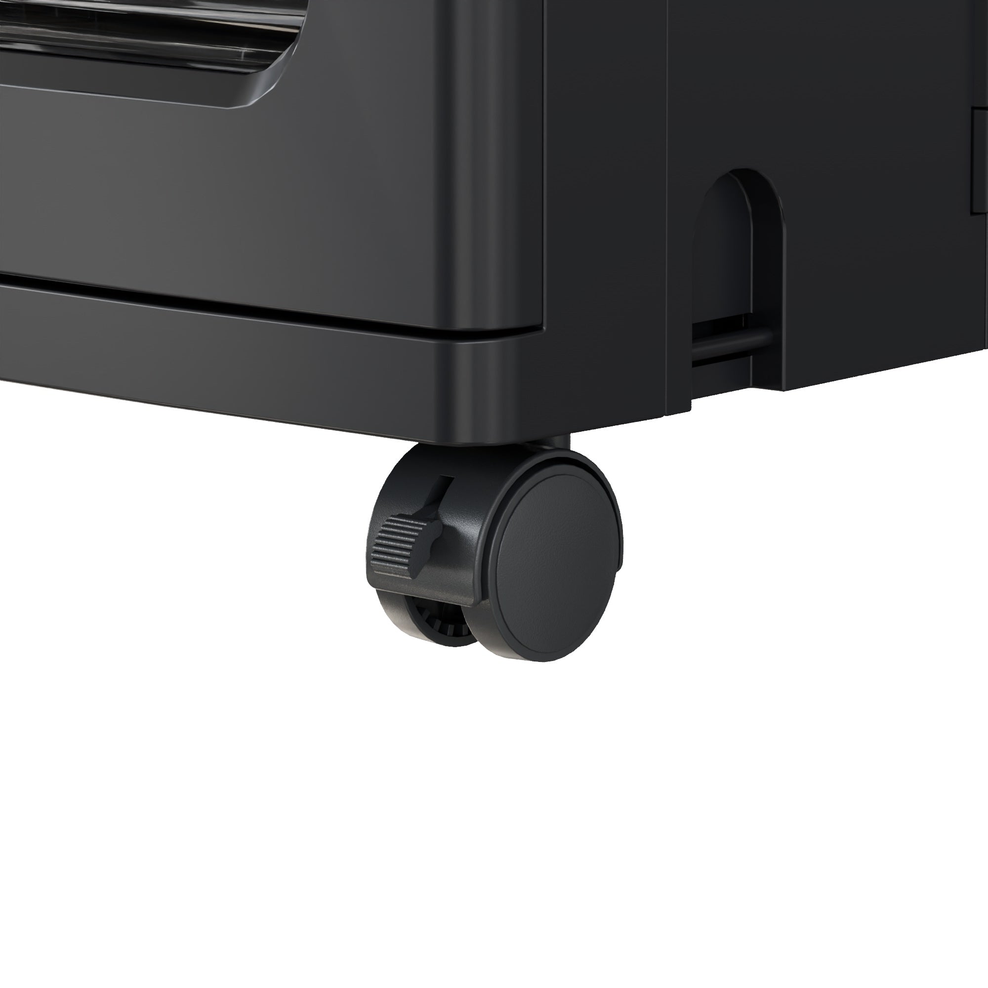 Alt View 1. Vecelo - Tall Narrow Plastic Storage Cabinet with Adjustable Shelves, Doors & Wheels, Waterproof & Dustproof Design - Narrow Black.