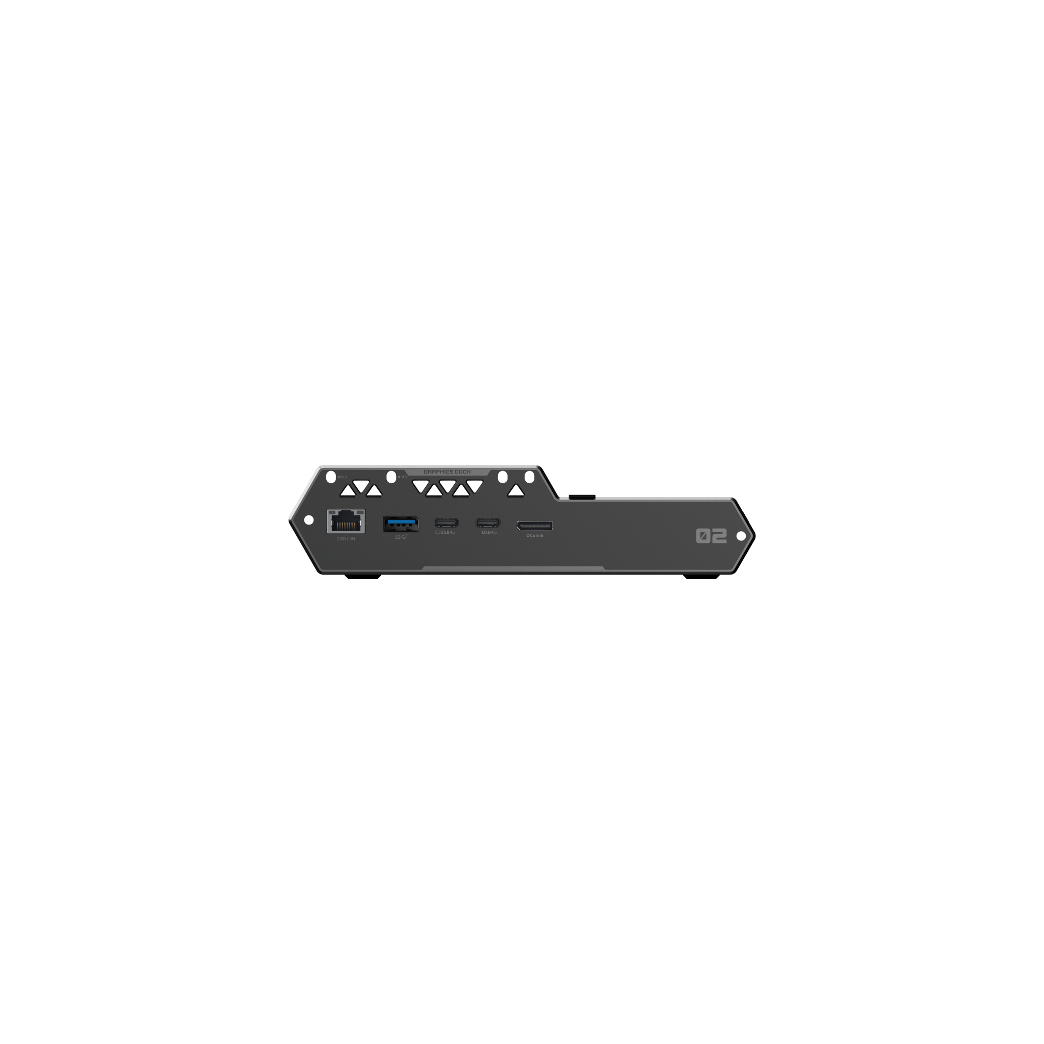 Left. Minisforum - Minisforum DEG2 eGPU Dock, Oculink Graphics Docking Station - Black.