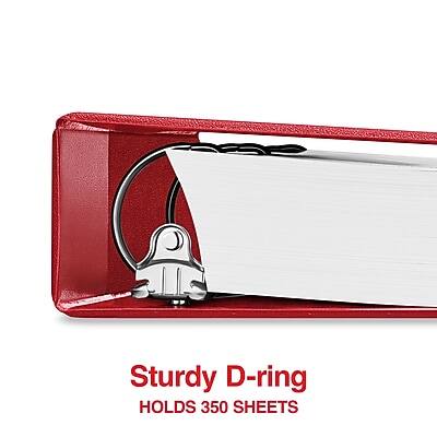 Sturdy D-ring  
HOLDS 350 SHEETS