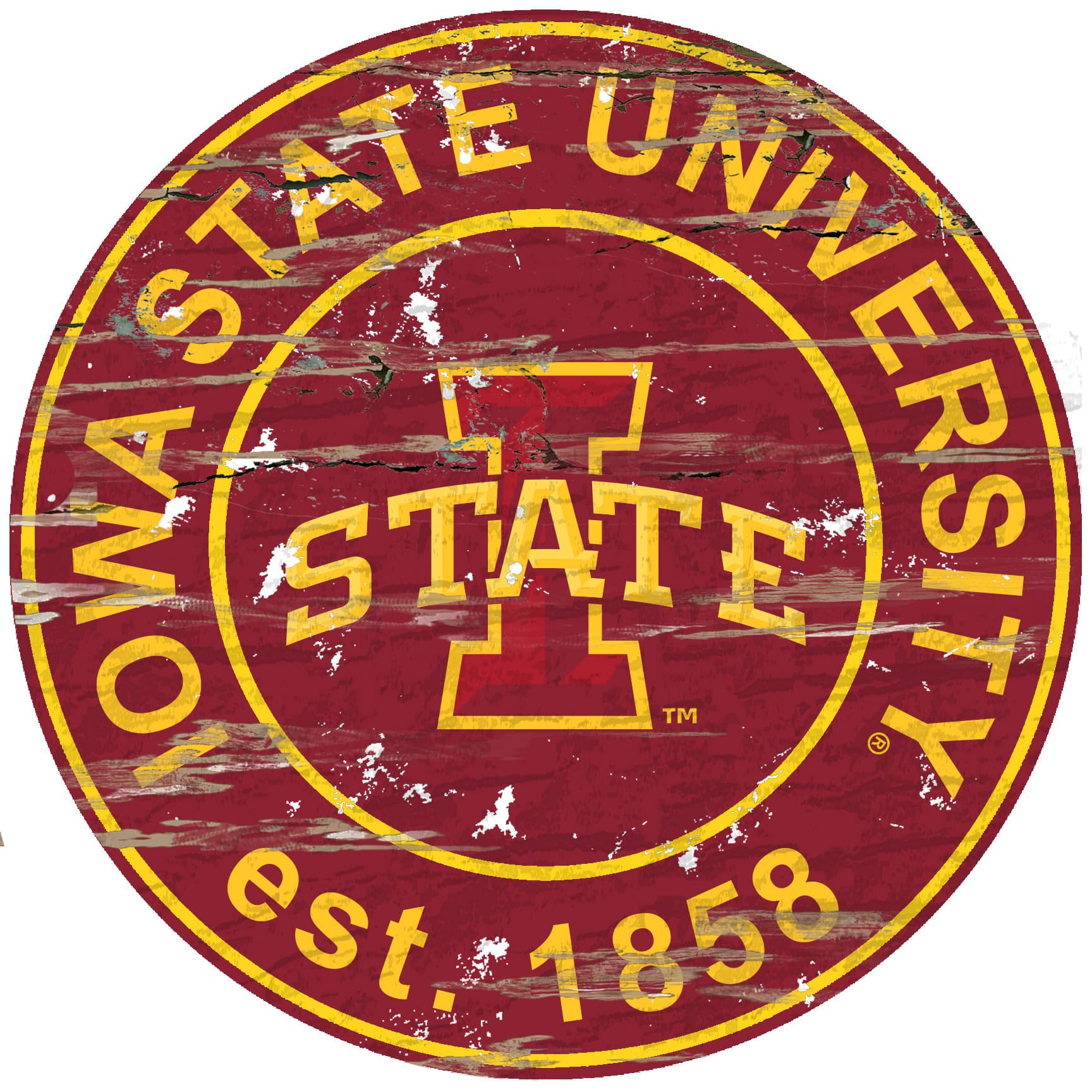"Fan Creations - Iowa State Cyclones 23.5"" Distressed Round Sign - Multicolor" price history on PriceWatchPro