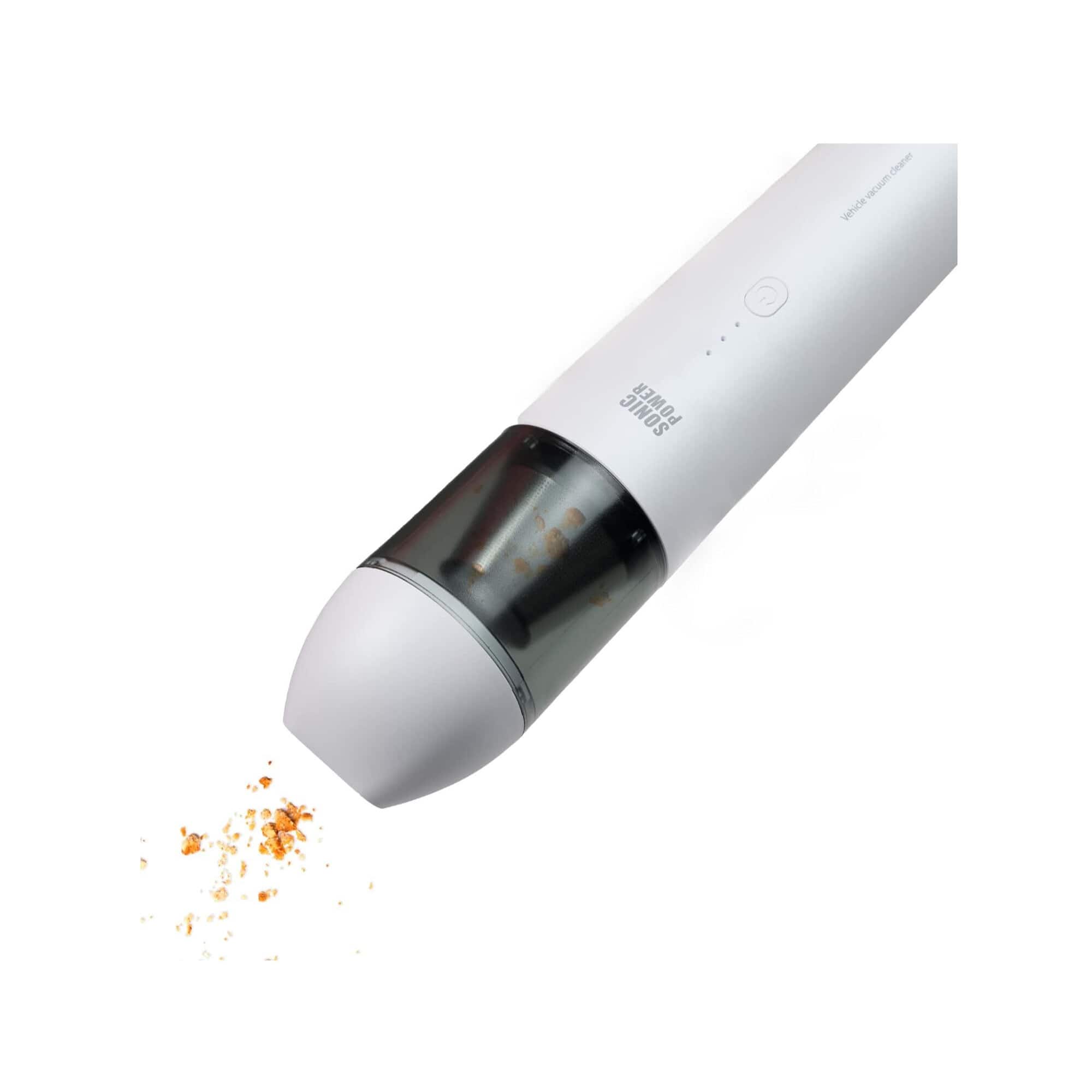 iRobot - SonicPower Rechargeable Car Vacuum with 3 Mixed Use Attachments Included - White