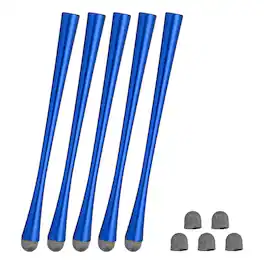 Unique Bargains - 5pcs Slim Waist Stylus Pens 2 in 1 High Sensitivity Universal Pen Capacitive Stylus for Touch Screen Devices - Blue