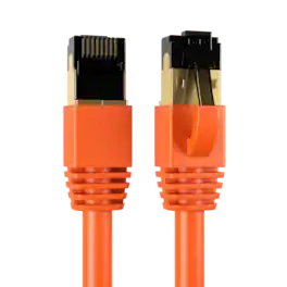 Cables Direct Online - Cat8 Ethernet Cable 25FT, 40Gbps High-Speed RJ45 Shielded Copper Cord for Router, PC & Gaming - Orange