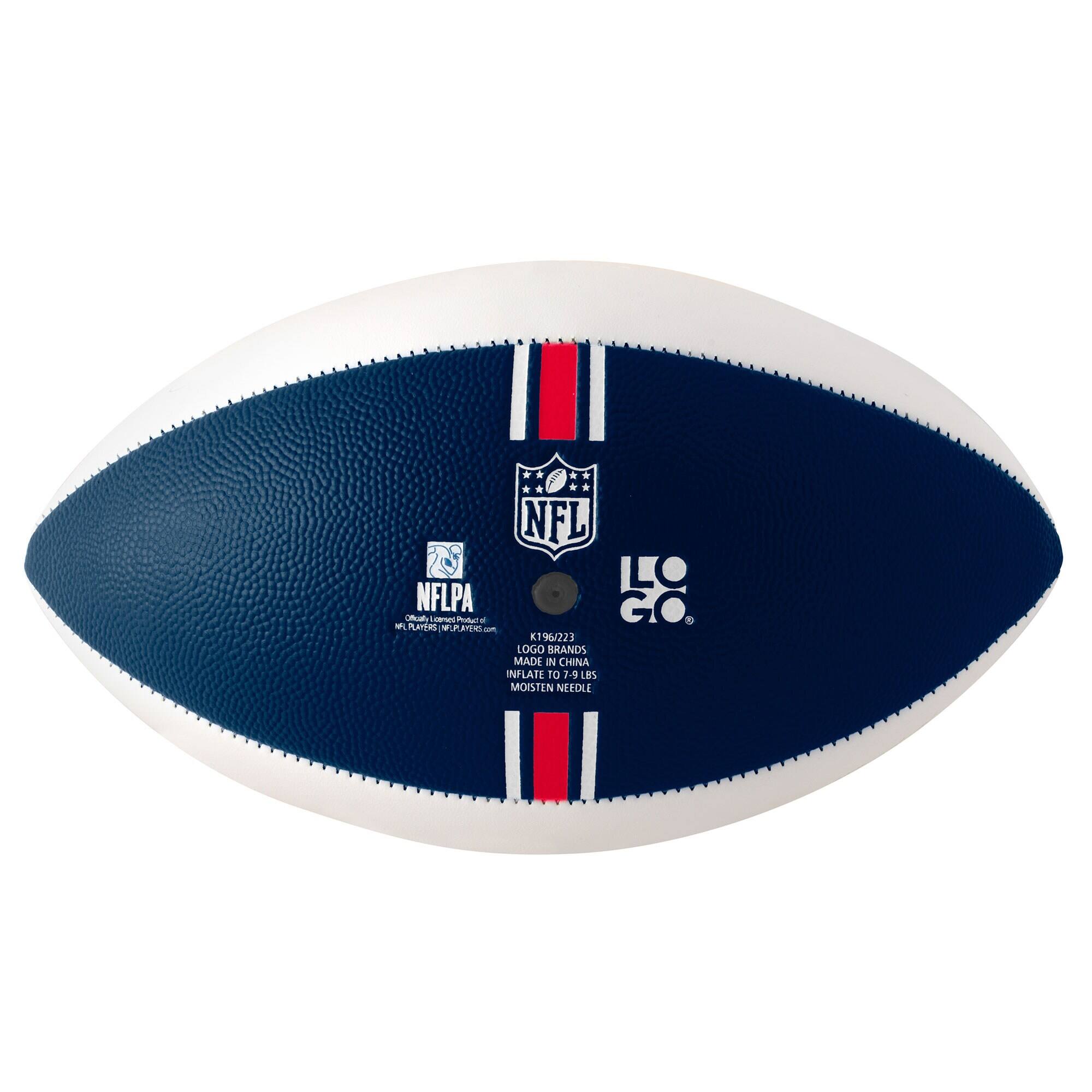 NFL  
NFLPA  
LO GO  
K196/223  
MADE IN CHINA  
INFLATE TO 7-9 LBS  
MOISTEN NEEDLE
