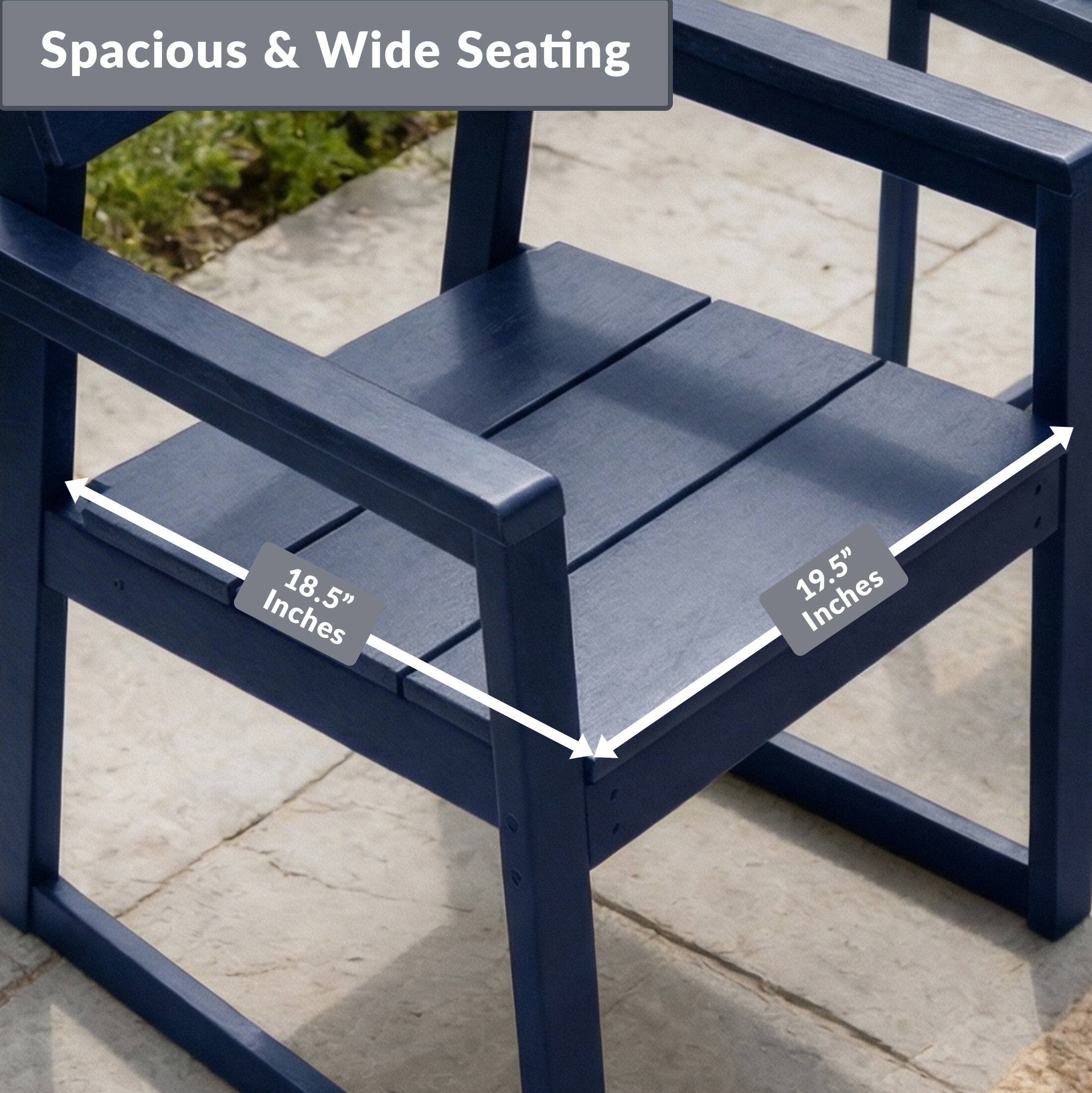 Spacious & Wide Seating  
18.5" Inches  
19.5" Inches