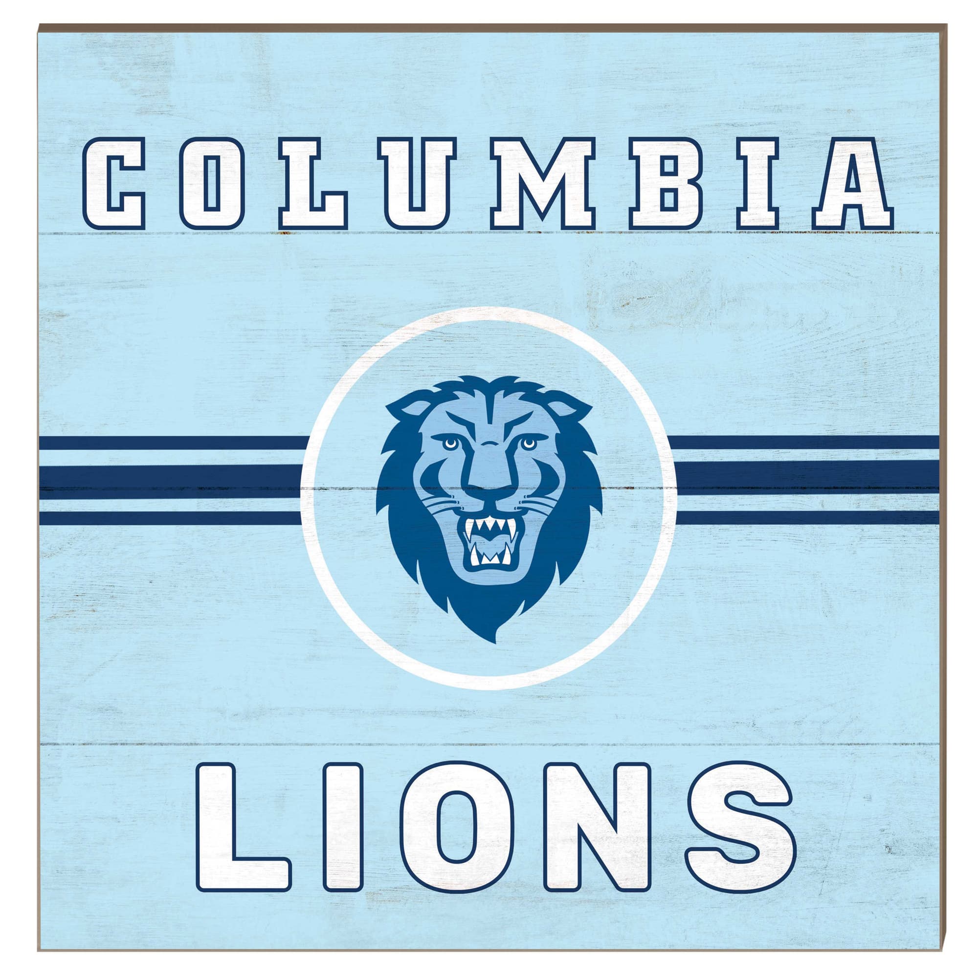 Jardine - Columbia University 10" x 10" Retro Team Sign - Light Blue