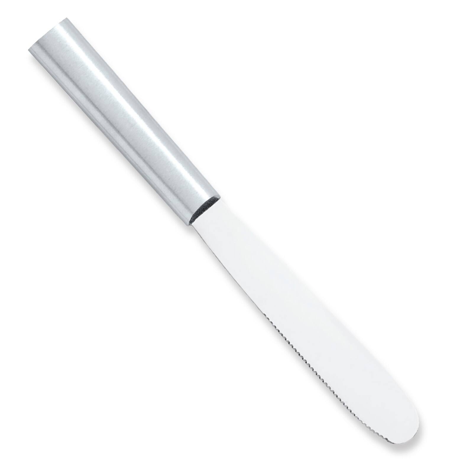 Front. Rada - Cutlery 5.375-Inch Super Spreader Stainless Hollow Ground Blade, Aluminum Handle - Silver.
