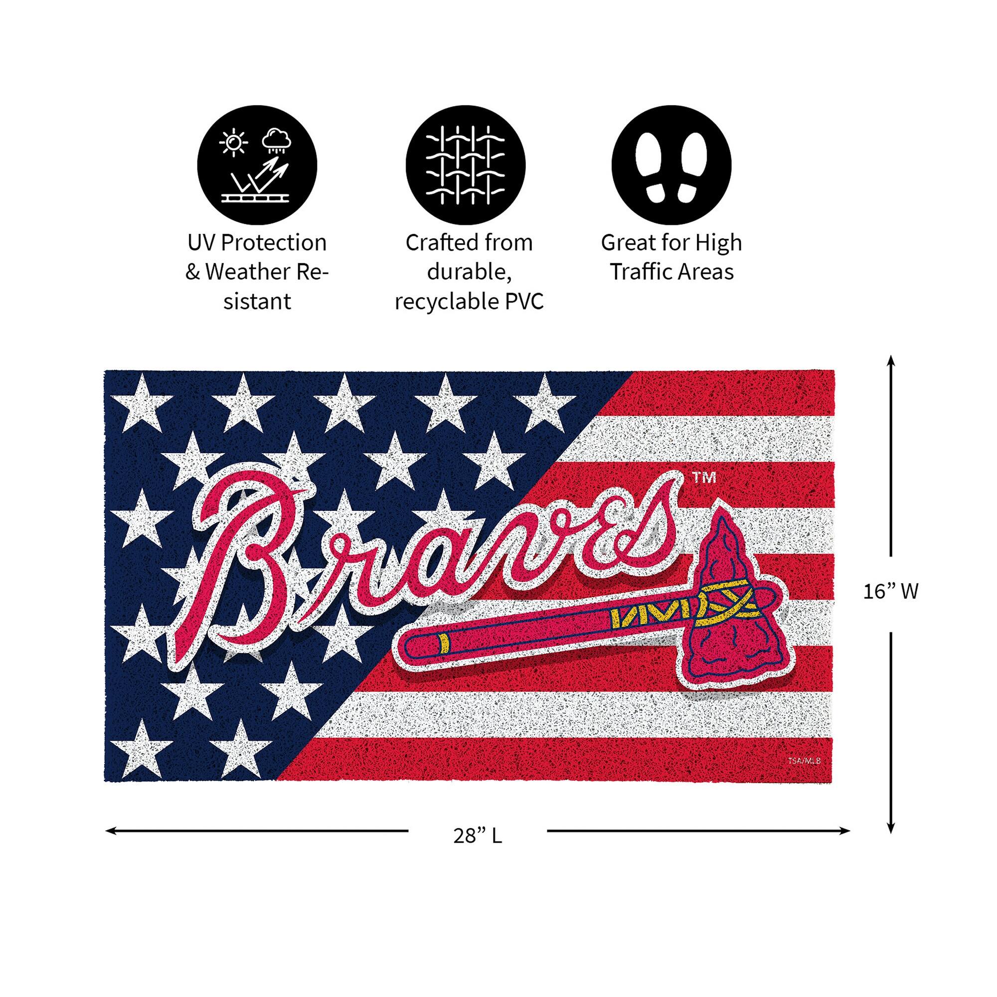 UV Protection & Weather Resistant  
Crafted from durable, recyclable PVC  
Great for High Traffic Areas  

Braves  
TM  

16" W x 28" L