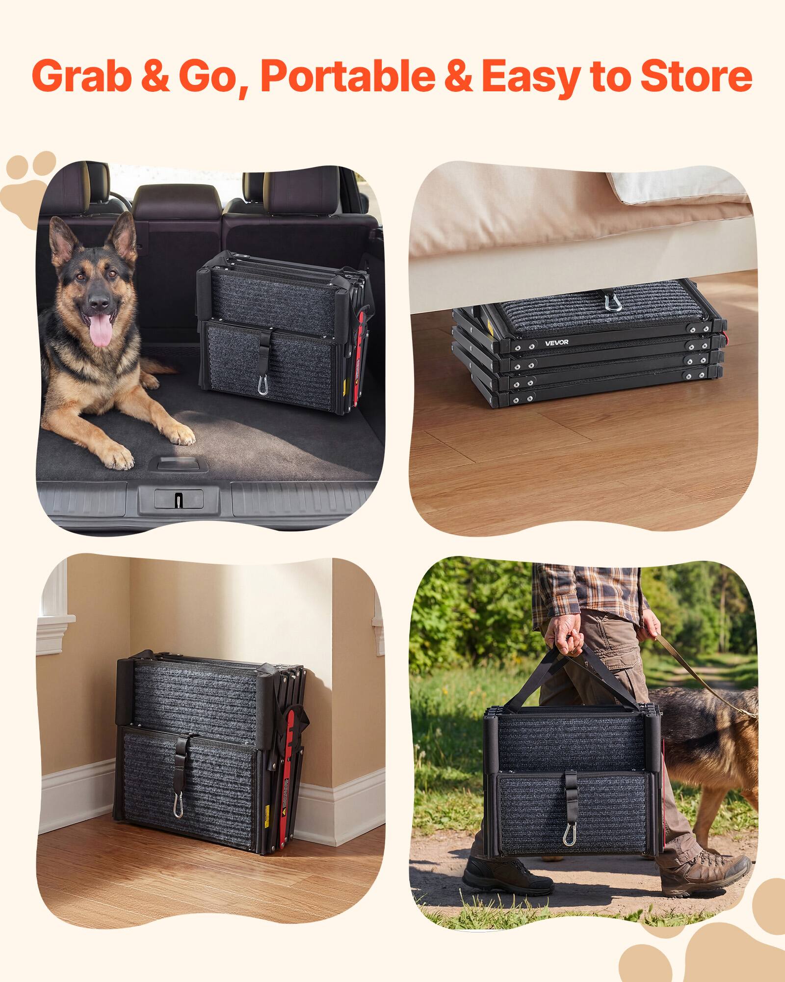 Grab & Go, Portable & Easy to Store