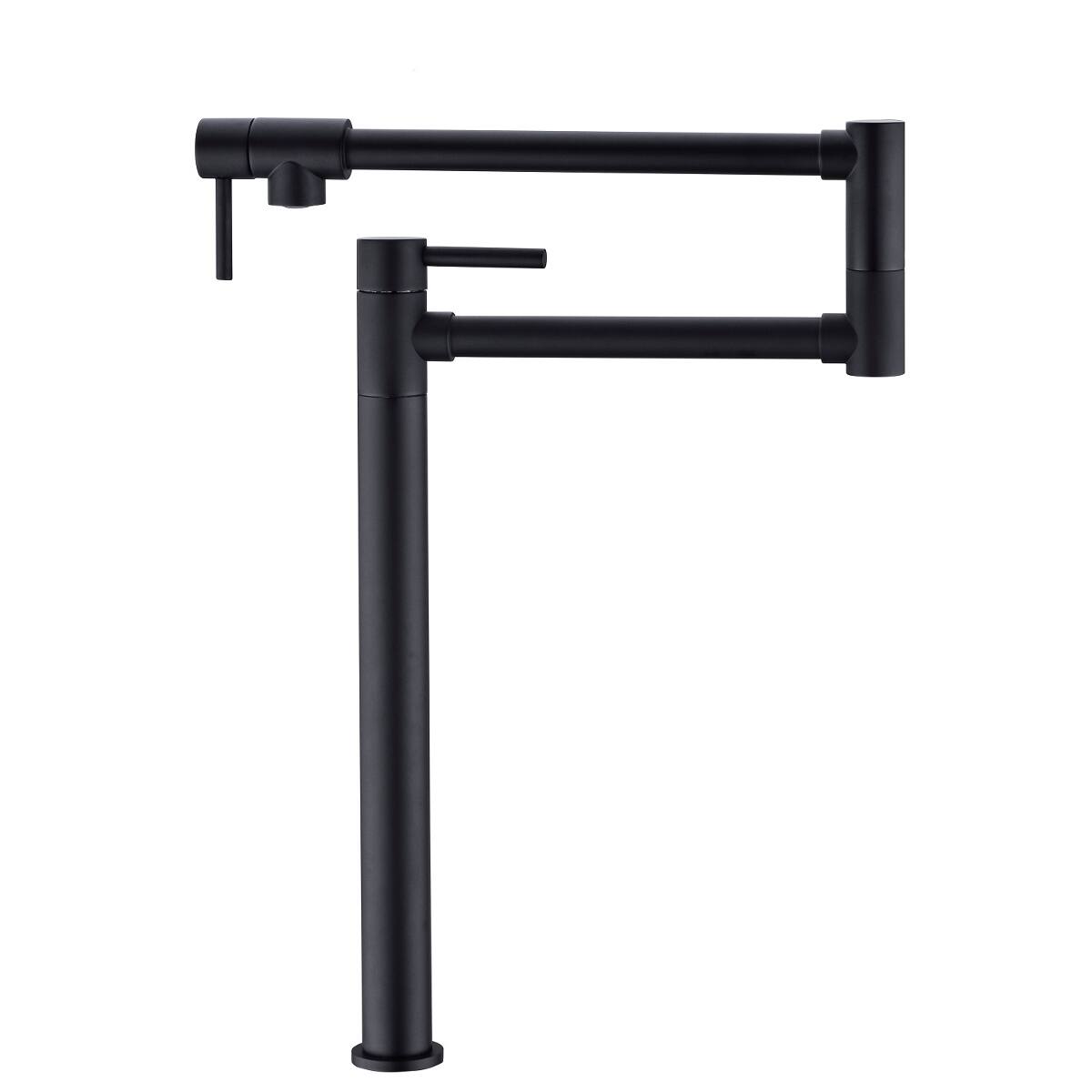 Ropilly Pot Filler Faucet, Brass Stovetop Pot Filler Faucet with Double ...