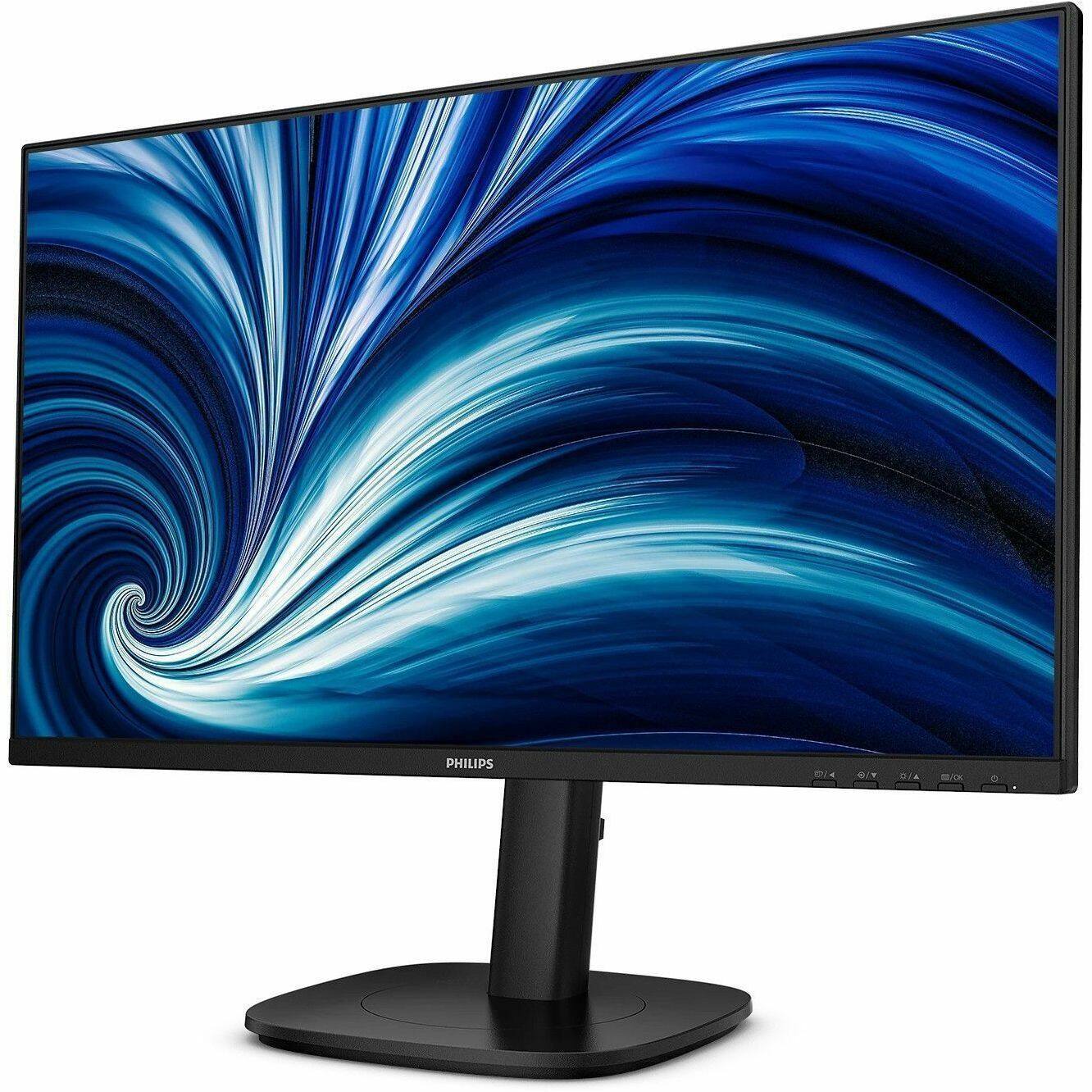 Alt View 4. Philips - PHILIPS 24B2U3301 - 23.8" Monitor, LED, FHD (1920x1080), HDMI, DP, USB-C(90W), Energy Star, EPEAT, 4 Year Advance - Black.