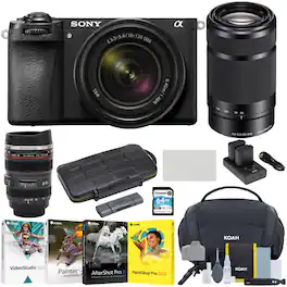 Sony - Alpha 6700 APS-C Mirrorless Camera with 16-50 and 55-210mm Lens Bundle - Black