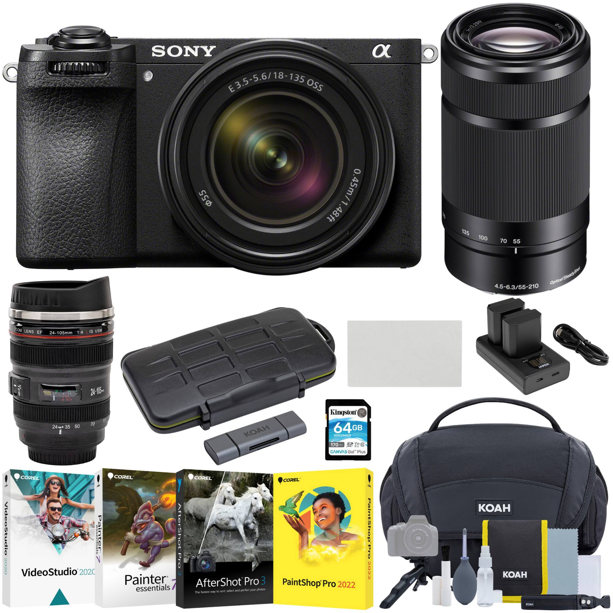 Sony - Alpha 6700 APS-C Mirrorless Camera with 16-50 and 55-210mm Lens Bundle - Black