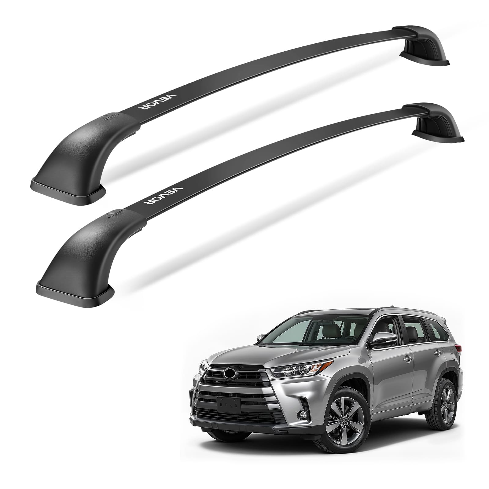 VEVOR - Cross Bars Roof Racks, 165lbs Capacity, Compatible with Toyota Highlander 2014-2019 XLE,Limited,SE with Flush Roof Rails - Black price history on PriceWatchPro