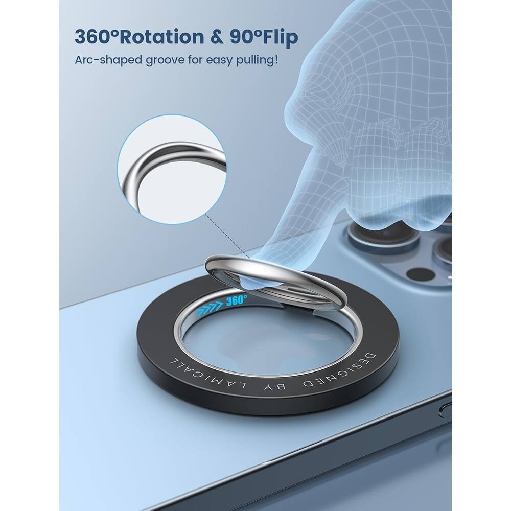 360° Rotation & 90° Flip  
Arc-shaped groove for easy pulling!  

LAMICALL BY DESIGNED