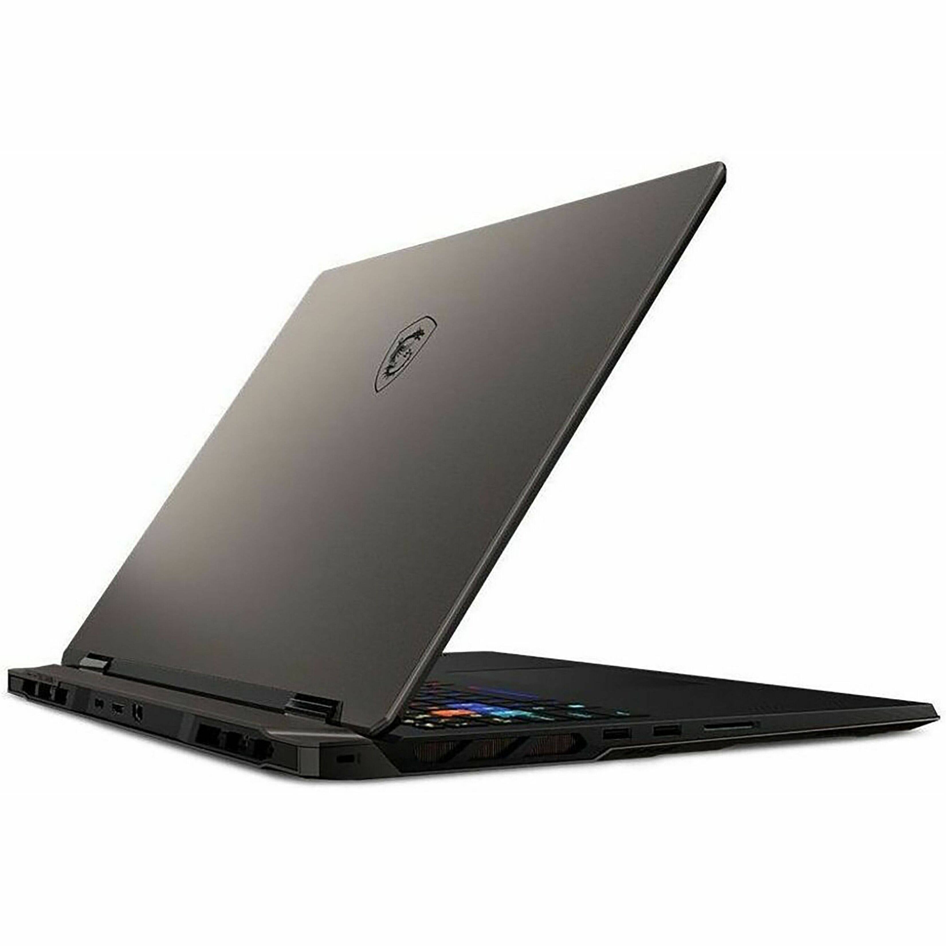 Alt View 11. MSI - 18" Gaming Laptop 2560 x 1600 (QHD+) - AMD Ryzen 9 9955HX with 64GB Memory - GeForce RTX 5080 - 2 TB SSD - Cosmo Gray, Gray.